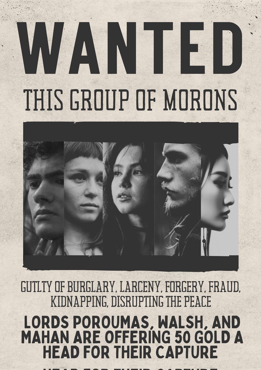 Wanted: this group of dummies stumbling their way through stolen heist plans. They are armed, dangerous, and think they're a lot smarter than they actually are. 

#UnhingedPit #WIP #amquerying #F