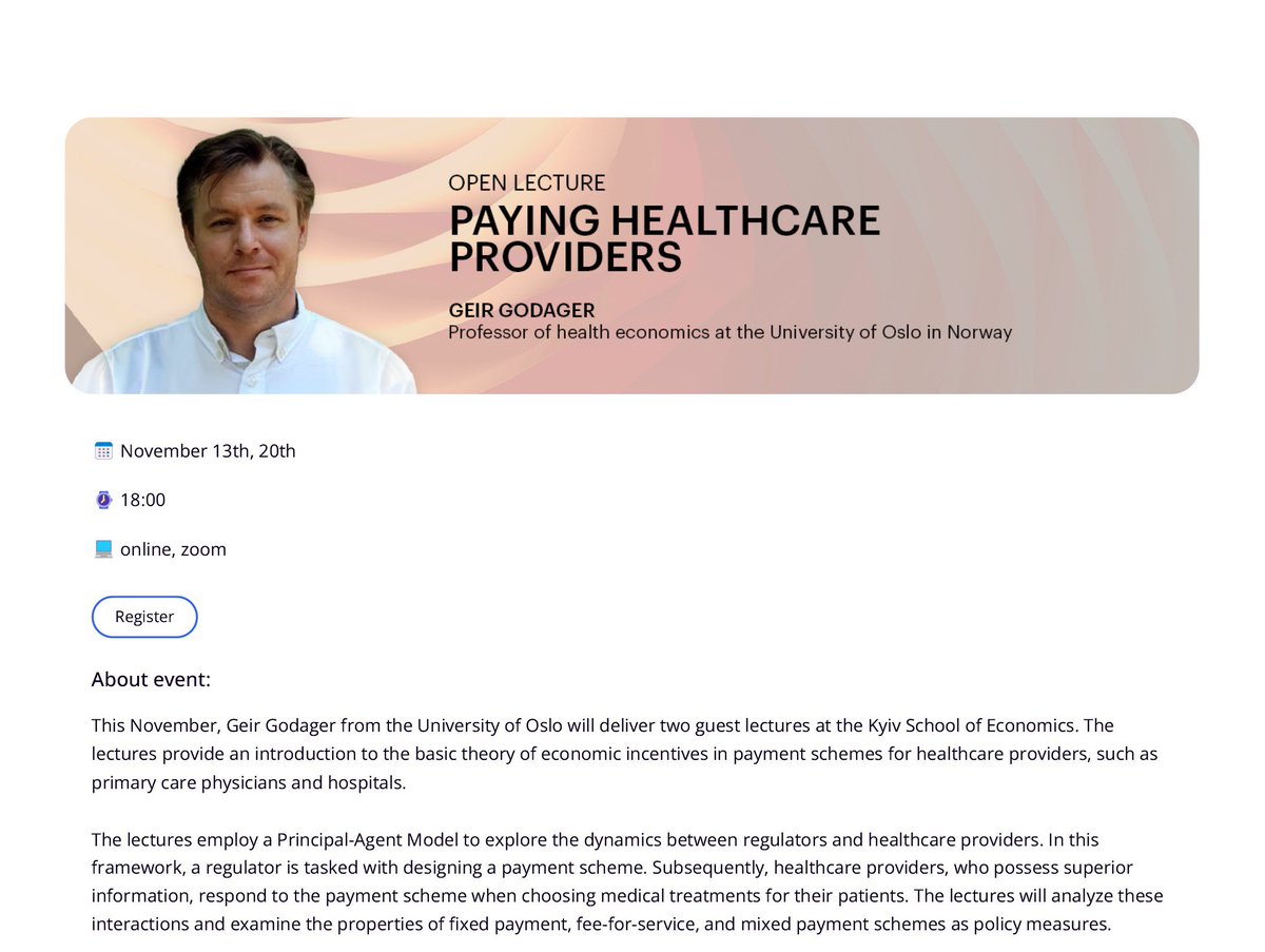 Geir Godager holder gjesteforelesning ved Kyiv School of Economics <a href="/kse_ua/">Kyiv School of Economics</a> #HealthEconomics <a href="/godager/">𝒢𝑒𝒾𝓇 𝒢𝑜𝒹𝒶𝑔𝑒𝓇 🇺🇦</a> 

university.kse.ua/en/events/goda…