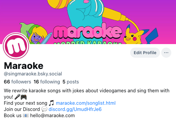 Maraoke is elsewhere 🦋 tweet media