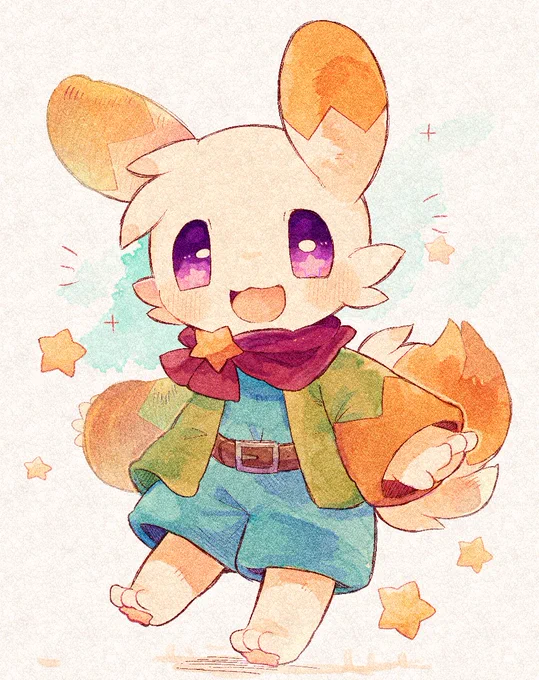 #うちの子を初めて描いた時から今の絵柄を見比べるとどれだけ変わったかよく分かる ルキラくん! デジタル絵最古(8年前)のと今年の
