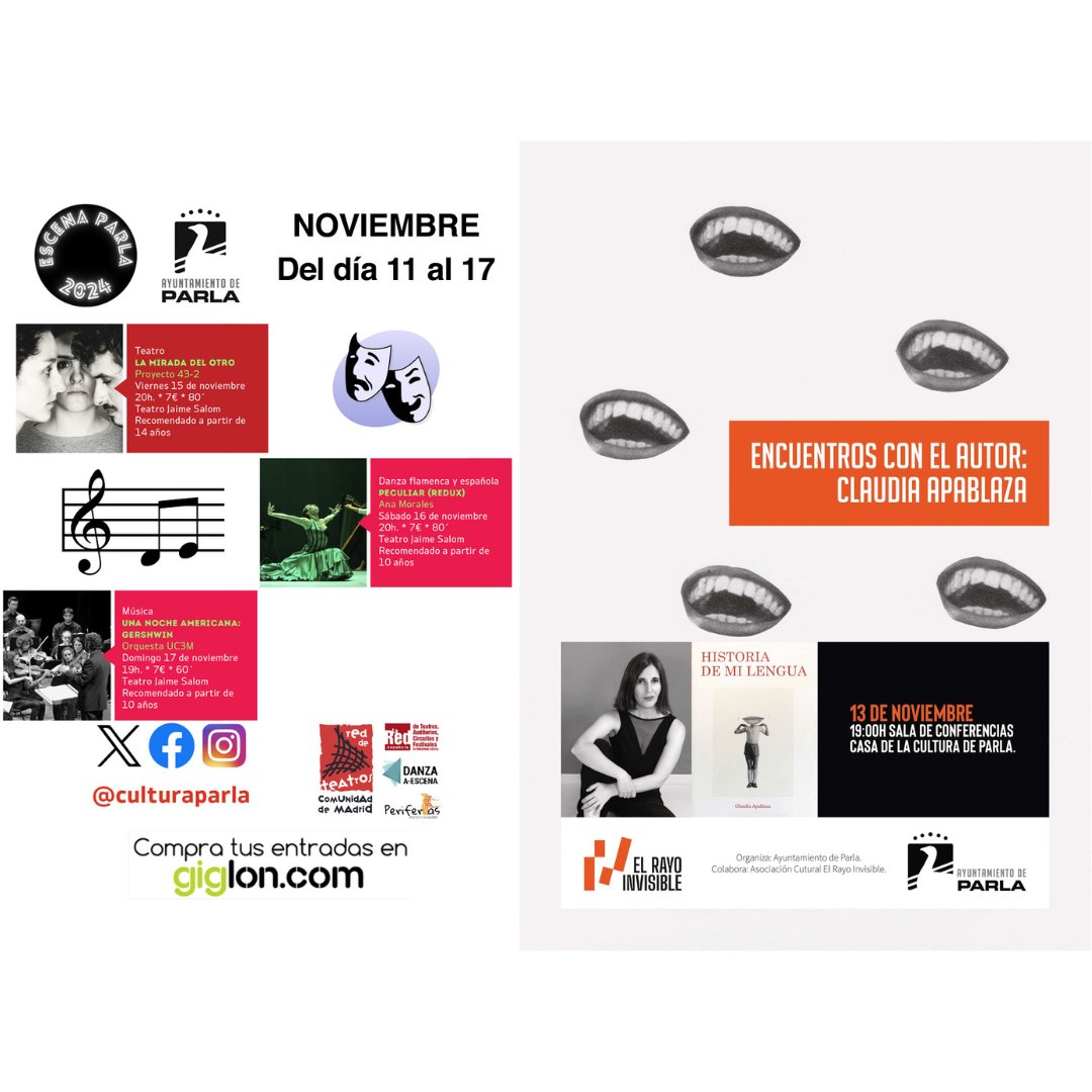 Juventud_Parla's tweet photo. 🎭⚽✨ ¡Este #FindeEnParla viene cargadito de cosas que hacer!
🖋️ ParlaEscribe
👶 Semana de la Infancia
🎭 Escena Parla y Muestra Local de Teatro
🎶 Música y 📸 fotografía.
📅 ¡No te pierdas nada! Agenda completa aquí 👇
https://t.co/DS1IHSS7rz https://t.co/h9JVDEluii
