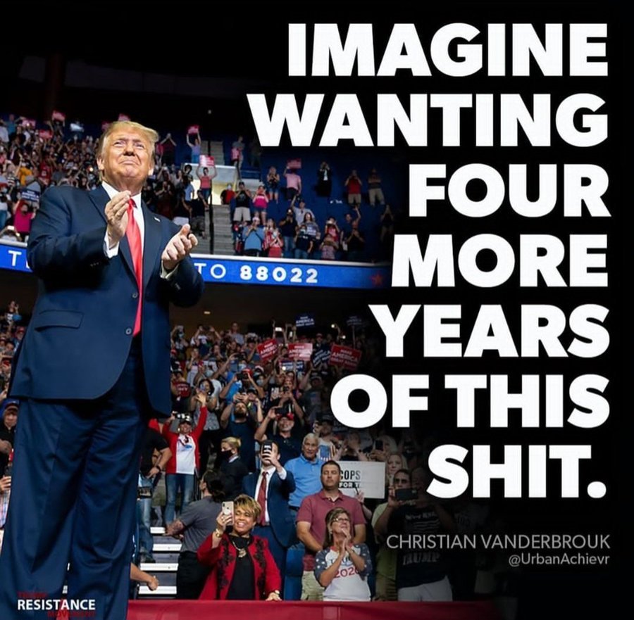 Damaan4u33's tweet photo. WHO IN THE HELL WANTS FOUR MORE YEARS OF THIS BULLSHIT? NOT ME! DO YOU? YES OR NO?  😠 😡 https://t.co/ftOxYZzQYR