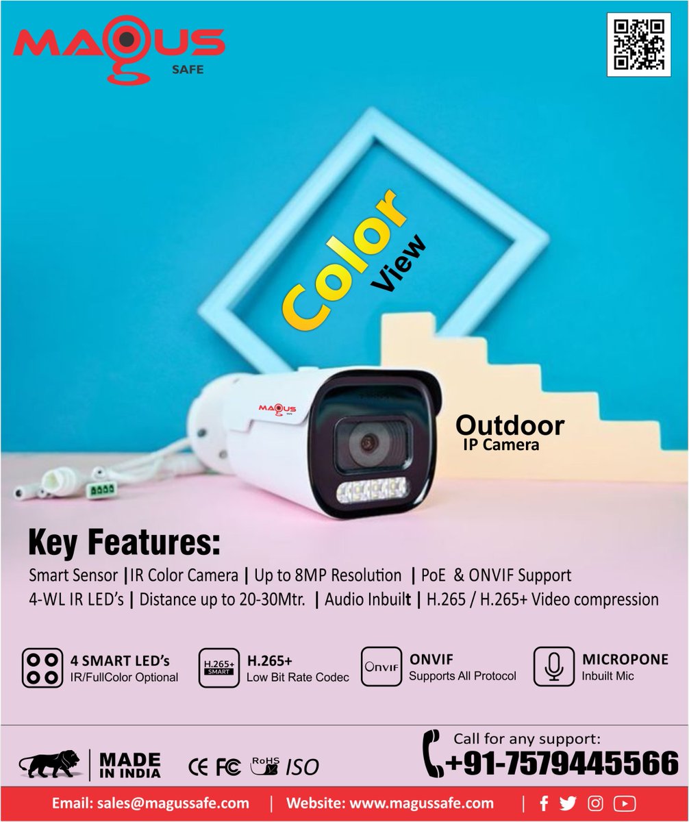 magussafe's tweet image. Get unmatched clarity and vibrant color in every detail, day or night, with our Outdoor IP Camera. Designed for all weather conditions, it provides reliable security and high-definition footage for your property’s perimeter.
#OutdoorIPCamera #ColorView #HDSurveillance
