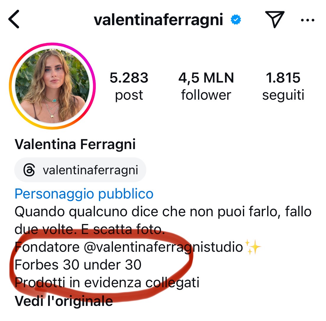 Elisabettanagl2's tweet image. Sempre detto io che non è sempre oro quello che luccica.

#ferragni #influcirco #forbs