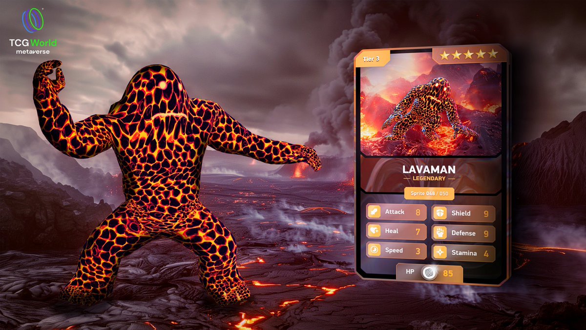 🌋 LAVAMAN 🌋 

This legendary sprite packs a serious punch with an impressive HP of 85! 💪

👀 Watch out for any opponents carrying this beast! 

Could it be the ultimate fighter?! 🔥