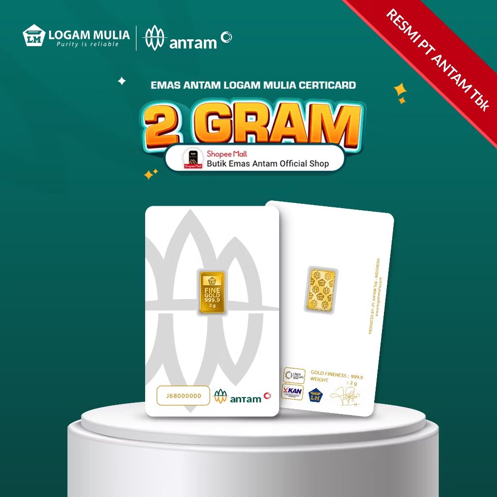 Cek Emas ANTAM Logam Mulia Certicard - 2 gr dengan harga Rp3.177.000. Dapatkan di Shopee sekarang! s.shopee.co.id/3q5rYZVcB6?sha…