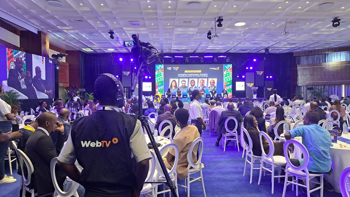 webtvnigeria's tweet photo. Panel Session 2 discussing "Leveraging Complementary Strengths: Creating structure for Fintech Synergy" ongoing at the @firstbankngr Fintech Summit 6.0
#FirstBankFintechSummit
#BankingOnPartnerships
#YouFirst #FirstBank https://t.co/uuib4s5aQv