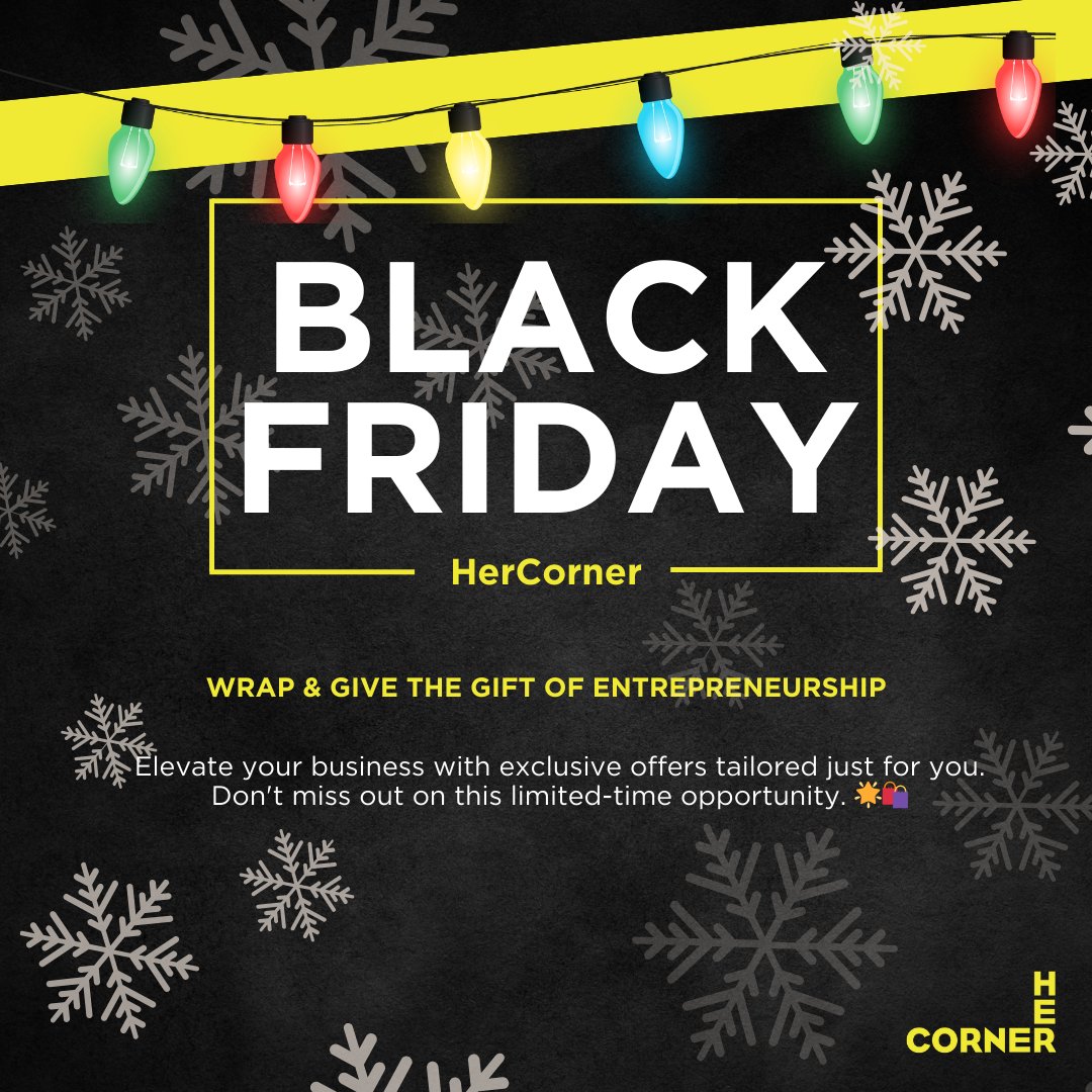 🎁 This holiday season, give the gift of entrepreneurship with Her Corner! 🎁

Help a friend (or yourself!) turn a passion into a thriving business with our community’s support, resources, and expert guidance. Start with a free consultation call!✨