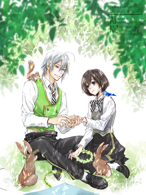 企画でスイさんと組ませて頂いたシル監♀小説の挿絵
もう2年くらい前…?と思ったら3年前で震えた
https://t.co/zrmLEWb51L
#twstプラス 