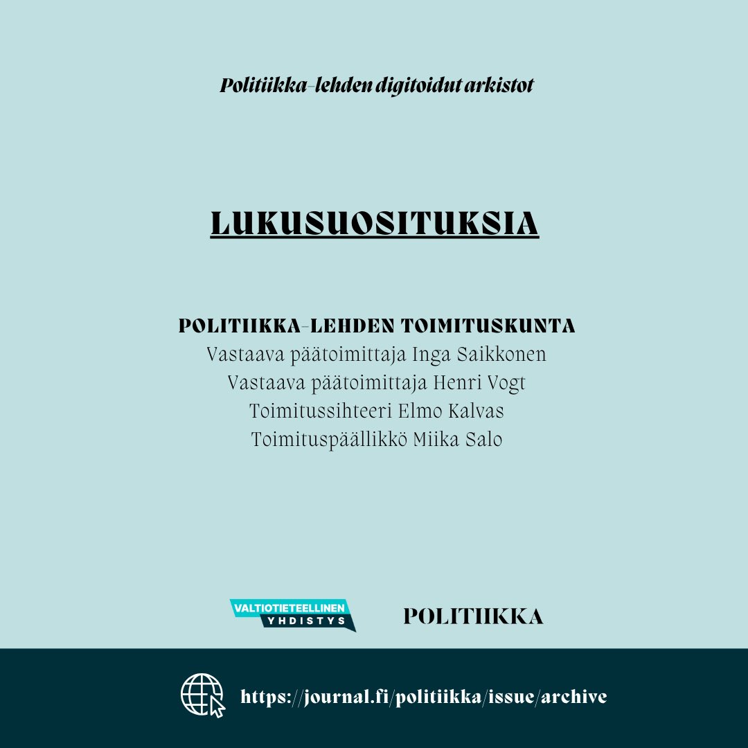 Valtiotieteellinen yhdistys tweet media