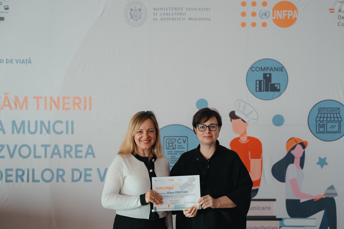 ADC in Moldova (@adcinmoldova) on Twitter photo Happy to announce completion & accreditation of the training program on healthy life style for youth for 64 teachers from 48 VET institutions within project funded by <a href="/AustrianDev/">AustrianDev</a> "Connecting Youth to the Job Market through Life Skills Development" implemented by <a href="/UNFPAMoldova/">UNFPA Moldova</a>. Happy to announce completion & accreditation of the training program on healthy life style for youth for 64 teachers from 48 VET institutions within project funded by <a href="/AustrianDev/">AustrianDev</a> "Connecting Youth to the Job Market through Life Skills Development" implemented by <a href="/UNFPAMoldova/">UNFPA Moldova</a>.