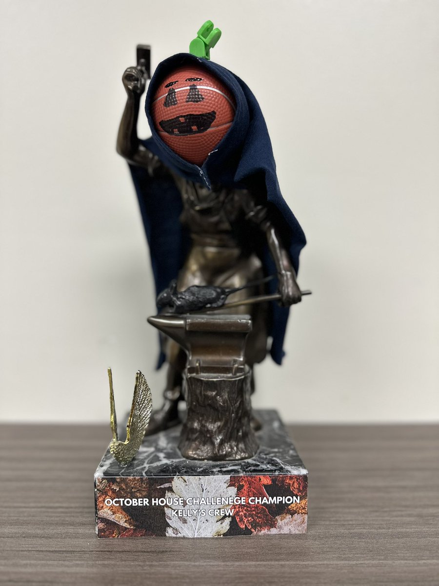 Dr_Allegri's tweet photo. Congrats to @MrsKellyArt and her HOUSE for taking the coveted HOUSE trophy for the October Challenge! To gain points for this challenge…Houses participated in random acts of kindness, door decorating, and a costume party. Congrats To Kelly’s Crew 🩵🖤 for taking the W! #OurHouse https://t.co/EqBe0tKkUi