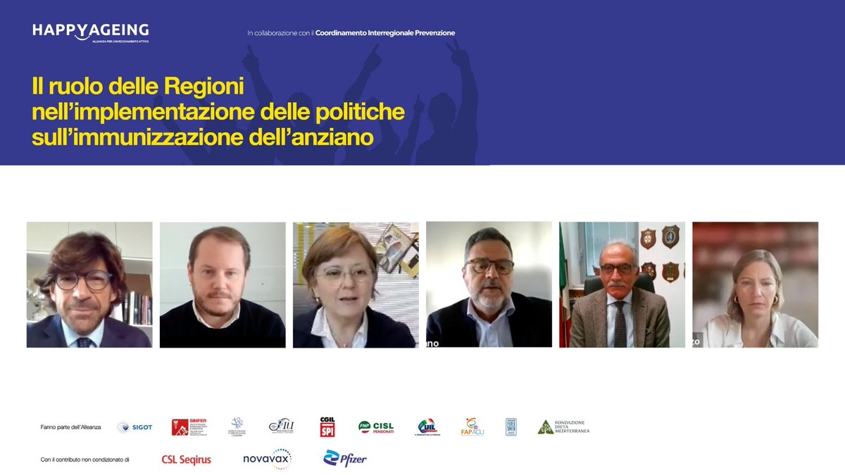 #Immunizzazione degli #anziani: HappyAgeing lancia la proposta di un confronto stabile tra Stato e Regioni per ridurre le disuguaglianze territoriali e migliorare le coperture vaccinali.

happyageing.it/happyageing-la…
