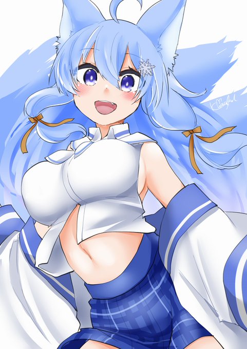 水石さん宅(https://t.co/qk4vObZNcX)の凍雪お姉ちゃん。盛り?(⩌⩊⩌)いいえ、このくらいです(? 