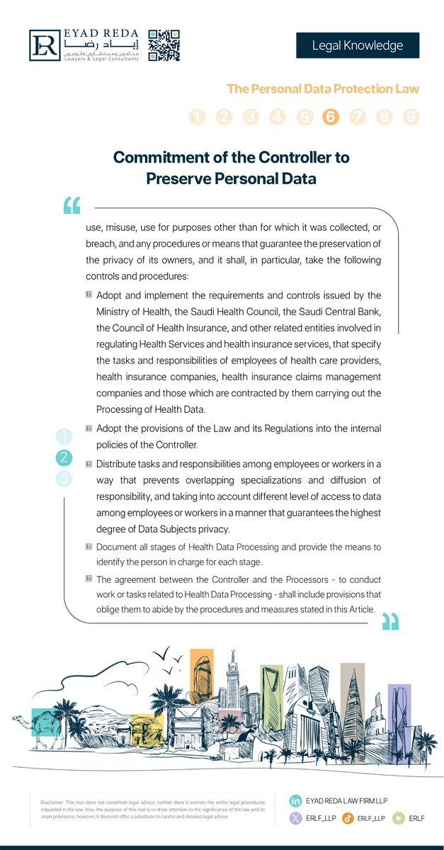 ERLF_LLP's tweet image. Understanding Data Retention Practices.
#erlf
#data_protection
#legal_knowledge
#معرفة_قانونية