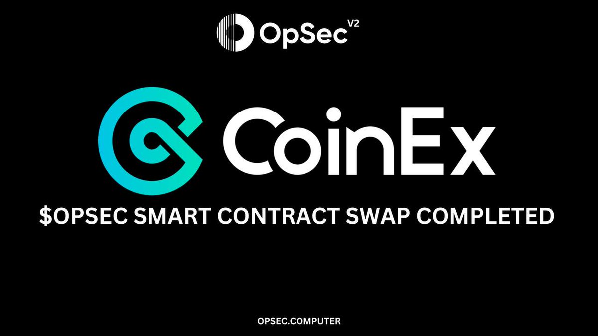 OpSecCloud's tweet photo. Dear CoinEx users,
 
According to the arrangement in the "CoinEx Will Support OPSEC Smart Contract Swap", CoinEx has completed OPSEC smart contract swap, the related services for OPSEC will resume at 10:30 Nov 13, 2024 (UTC). The details are as follows:
 
OPSEC service
1. Deposit: 10:30 on Nov 13 (UTC)
2. Withdrawal: 10:30 on Nov 13 (UTC)
3. Trading pair: OPSEC/USDT
4. Opening method: Call Auction
    a. Call Auction
        10:30-10:35 Nov 13 (UTC)
        Orders can be placed and canceled
        10:35-10:40 Nov 13 (UTC)
        Orders can be placed but cannot be canceled
    b. Trading
        10:40 Nov 13 (UTC)
5. Service support: OPSEC/USDT supports AMM, Spot Grid, and Auto-Invest Plan.
 
New smart contract address
OPSEC (ERC20): 0x8be8c50e7D7aCFf6084899e71a6Db085fF7134C8