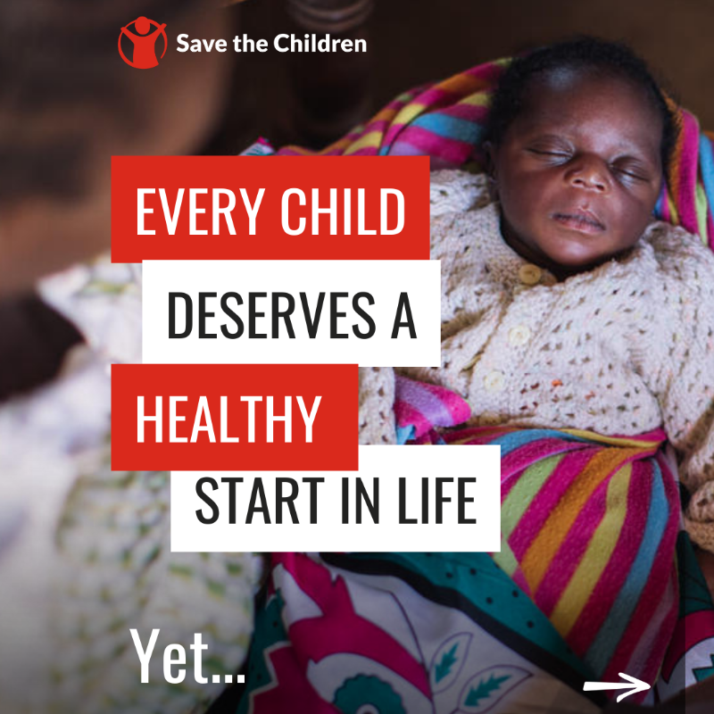 SaveChildrenEU's tweet photo. #ChildHealthWeek is here!

Each year on 12-19 November we come together to amplify one message: Every child deserves a healthy start in life.

This year's week focuses on immunisation &amp; climate change—two critical factors affecting child survival 

Learn more 👇 #ThriveBeyondFive