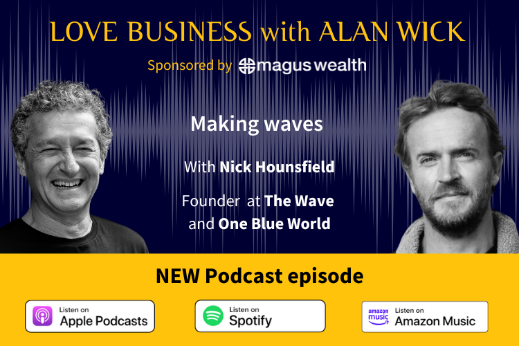 Nick Hounsfield is founder at The Wave, an inland slice of the ocean he’s created to provide a world first, health and wellbeing focused surfing destination in Bristol.

You can listen to our conversation via my website or wherever you get your podcasts. Enjoy!