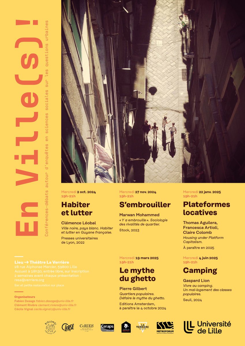 CLERSE UMR 8019 (@clerseumr8019) on Twitter photo 🥁Rappel: Mercredi 27 novembre, théâtre La Verrière (Lille), Marwan Mohammed (chargé de recherche en sociologie au CNRS, CMH-ENS) discute son livre 📚 "Y'a embrouille. Sociologie des rivalités de quartier" (Stock, 2023)👉editions-stock.fr/livre/y-embrou… Sur inscription: resa@verriere.org 🥁Rappel: Mercredi 27 novembre, théâtre La Verrière (Lille), Marwan Mohammed (chargé de recherche en sociologie au CNRS, CMH-ENS) discute son livre 📚 "Y'a embrouille. Sociologie des rivalités de quartier" (Stock, 2023)👉editions-stock.fr/livre/y-embrou… Sur inscription: resa@verriere.org