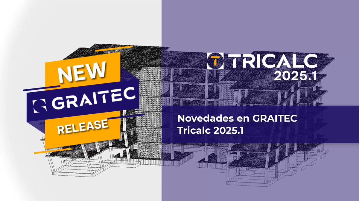 ¡La nueva versión de TRICALC 2025.1 ya está aquí! Nuevas  herramientas que optimizan el diseño estructural, aumentando la precisión en el cumplimiento de normativas y mejorando la integración con otros programas. 

Todos los detalles aquÍ: bit.ly/4fcKnQd