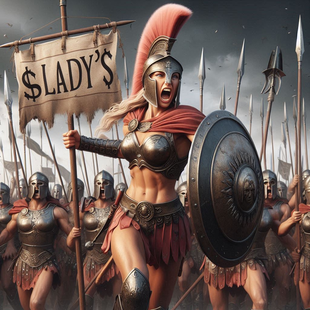 SANDXRP's tweet photo. #miladyarmy is ready for war! A fierce battle in the meme coin space is on the horizon- $ladys rallying cry will be heard across the entire battlefield. 

#miladyarmy @miladymemecoin @binance @coinbase #Milady #ticker #MemeCoinSeason #Crypto #100xgem https://t.co/DxogjSeywA