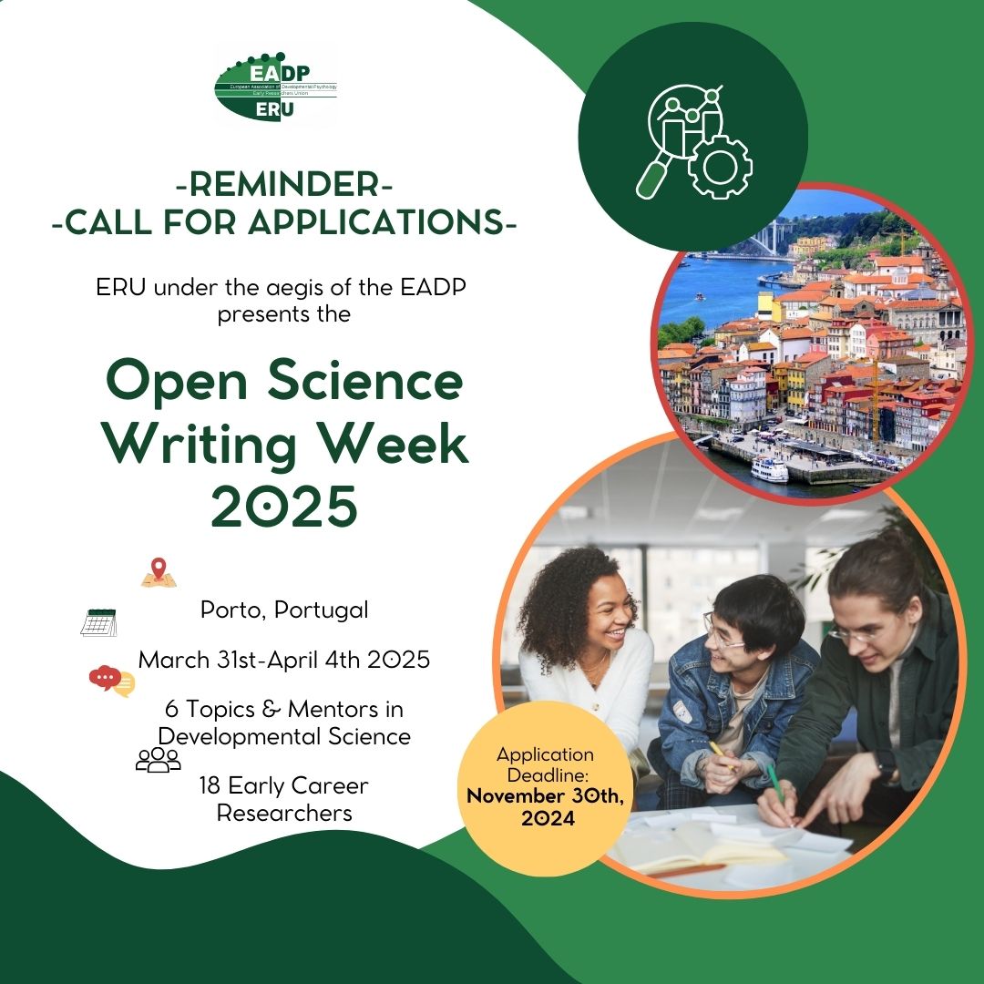 ✨ Reminder! Apply for the ERU-EADP Open Science Writing Week 2025 until Nov. 30th! ✨

1/3

#OpenScience #ResearchCollaboration #EarlyCareerResearchers #ERUEADP