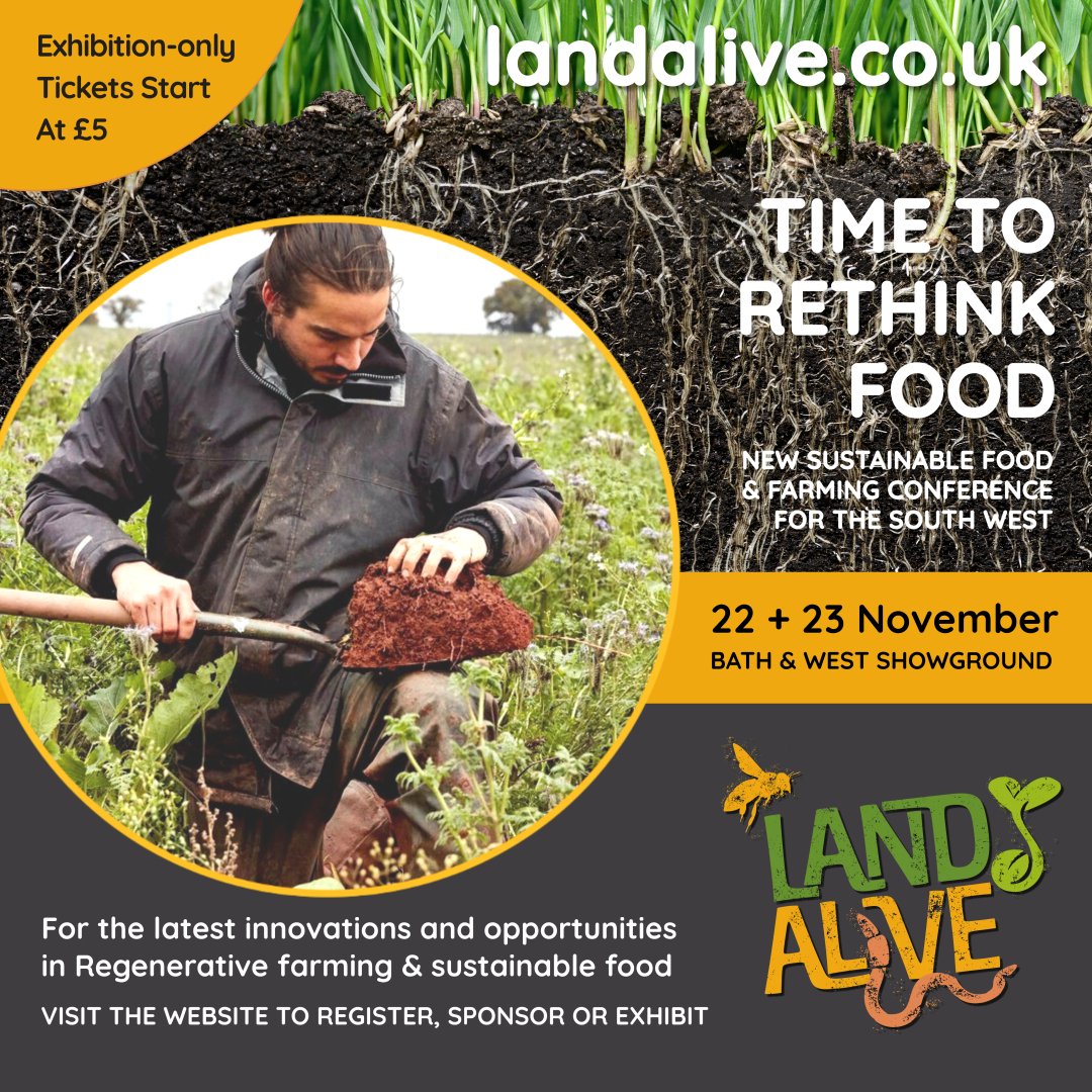 Bristolfoodnet's tweet photo. 🌱 Excited to be attending #LandAlive this year! If you haven’t got your tickets to this new regenerative farming conference, check out the inspiring speakers, including Feeding Bristol's Ped Asgarian!  🌍💚
🎟️ More info: https://t.co/KuIYpkj0v1 https://t.co/MyzHo0RDxS