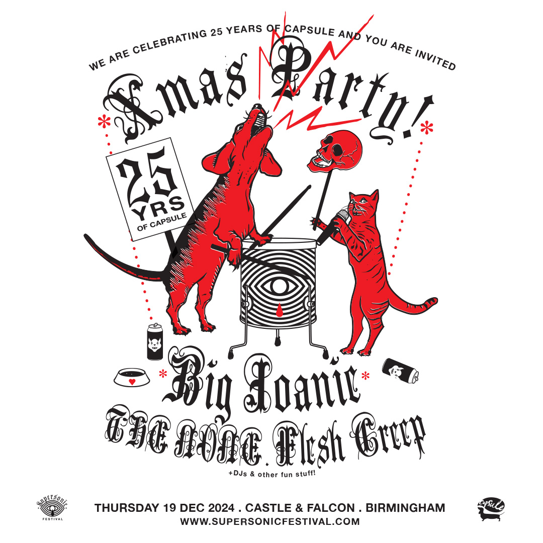 Supersonic Festival (@supersonicfest) on Twitter photo Can't wait to once again host Big Joanie, this time to help celebrate 25 years of Capsule, on Thursday 19th December at The Castle & Falcon!💥
Get your tickets from supersonicfestival.com🎟️
📷 1+3 by <a href="/snaprockandpop/">SNAPROCKANDPOP</a>, Supersonic 2019.
📷 2 by Katja Ogrin, Supersonic 2017 Can't wait to once again host Big Joanie, this time to help celebrate 25 years of Capsule, on Thursday 19th December at The Castle & Falcon!💥
Get your tickets from supersonicfestival.com🎟️
📷 1+3 by <a href="/snaprockandpop/">SNAPROCKANDPOP</a>, Supersonic 2019.
📷 2 by Katja Ogrin, Supersonic 2017