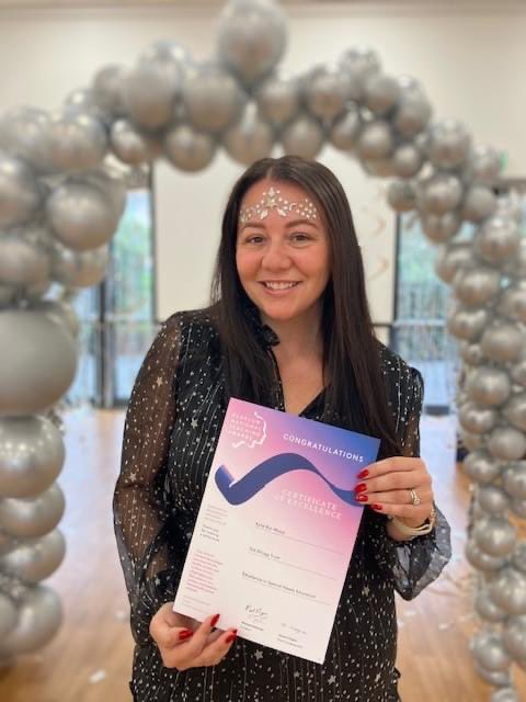 TWSaLTTeam's tweet photo. 🌟Throwback to June where our manager @kylie_riowood Trust Lead for Speech & Language and Lead Speech & Language Therapist at @TedWraggTrust , was recognised by The Pearson National Teaching Awards for Excellence in Special Needs Education! #TeachingHero! #TeachingAwards 🎉👍🏼 https://t.co/VAcbod31JY
