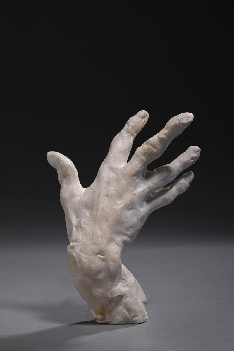 Gazette_Inter's tweet photo. Did you know that the hand was Rodin's preferred motif?
These three plaster studies tell the story of the admiration and friendship between the famous  sculptor and the painter Eugène Carrière. Learn more: https://t.co/9ef4ELussD

Find them at #Auction with @MarcLabarbe 
#Rodin https://t.co/7yUkWki9DB
