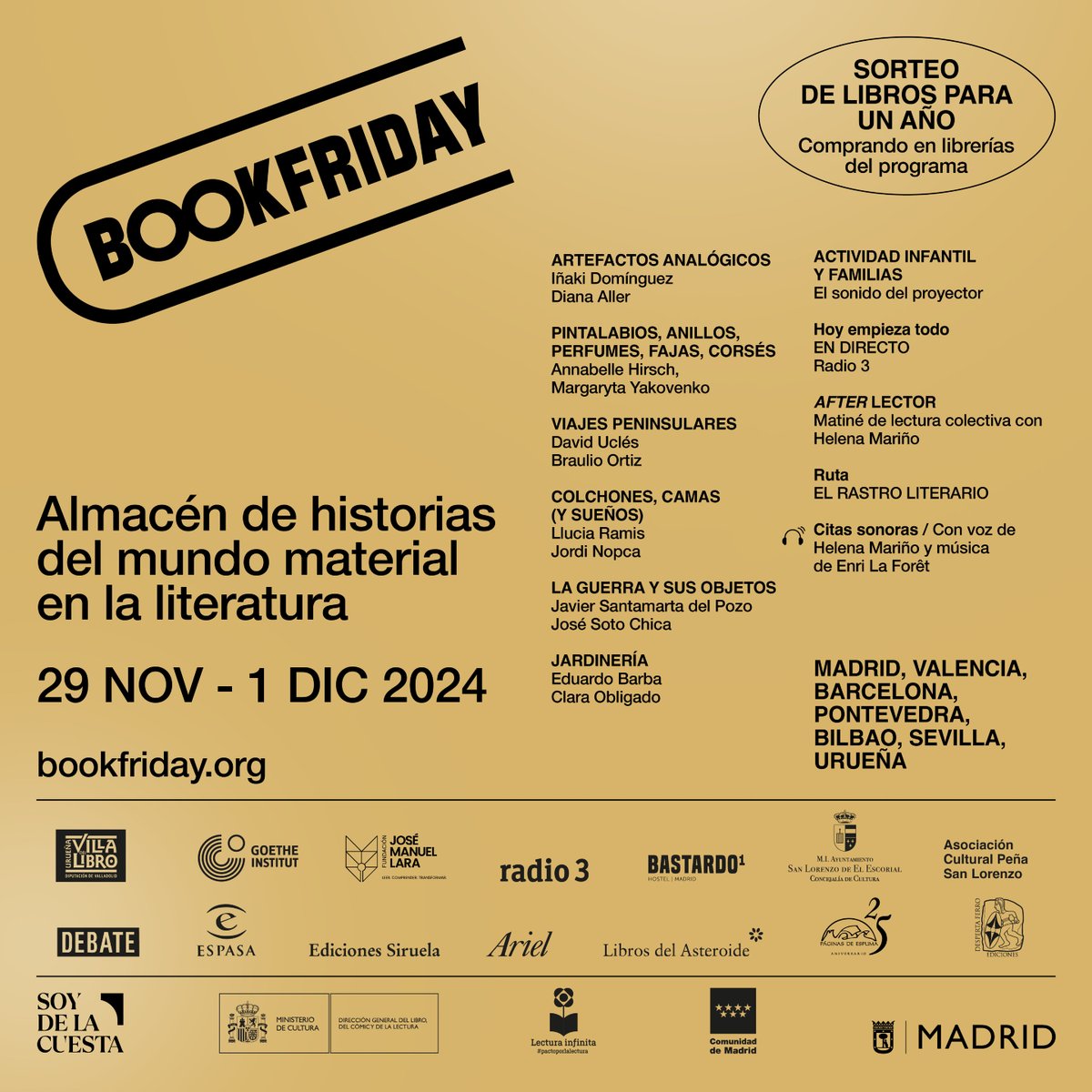 Madrid Capital De Moda (@m_c_d_moda) on Twitter photo 📚Vuelve a las librerías de Madrid Book Friday
📅 La segunda edición de esta alternativa literaria a las jornadas del #blackfriday llega del 29 de noviembre al 1 de diciembre, organizado por <a href="/soydelacuesta/">Soy de la Cuesta</a>
Toda la información en 👉 bookfriday.org 📚Vuelve a las librerías de Madrid Book Friday
📅 La segunda edición de esta alternativa literaria a las jornadas del #blackfriday llega del 29 de noviembre al 1 de diciembre, organizado por <a href="/soydelacuesta/">Soy de la Cuesta</a>
Toda la información en 👉 bookfriday.org