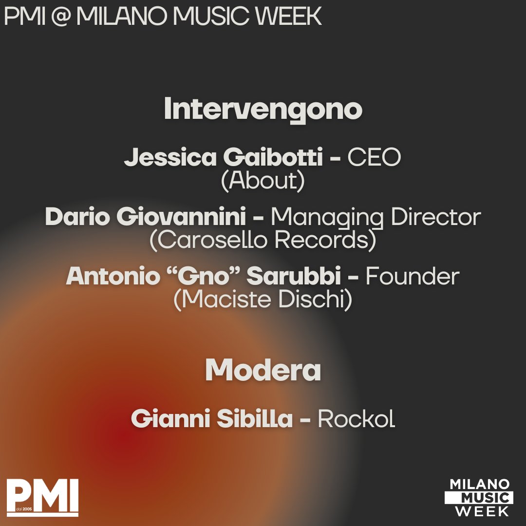 🔴 #MMW2024 🔴

A cosa servono le etichette indipendenti nel 2024❓

👉🏾 22/11 | 16.30 | Dazio di Ponente (Arco della Pace, Piazza Sempione 1

🔹 Ingresso gratuito su prenotazione.
Tutte le info qui ➡️ milanomusicweek.it/evento/a-cosa-…

@milanomusicweek