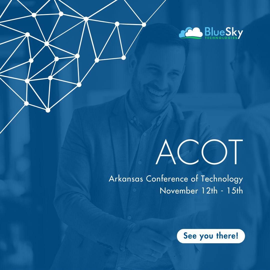 bskytechnology's tweet image. This week we’ll be at the Arkansas Conference of Technology. Stop by our booth to chat with our team about your technology needs. See you there!

Learn more about our tech solutions: buff.ly/40gOgz0