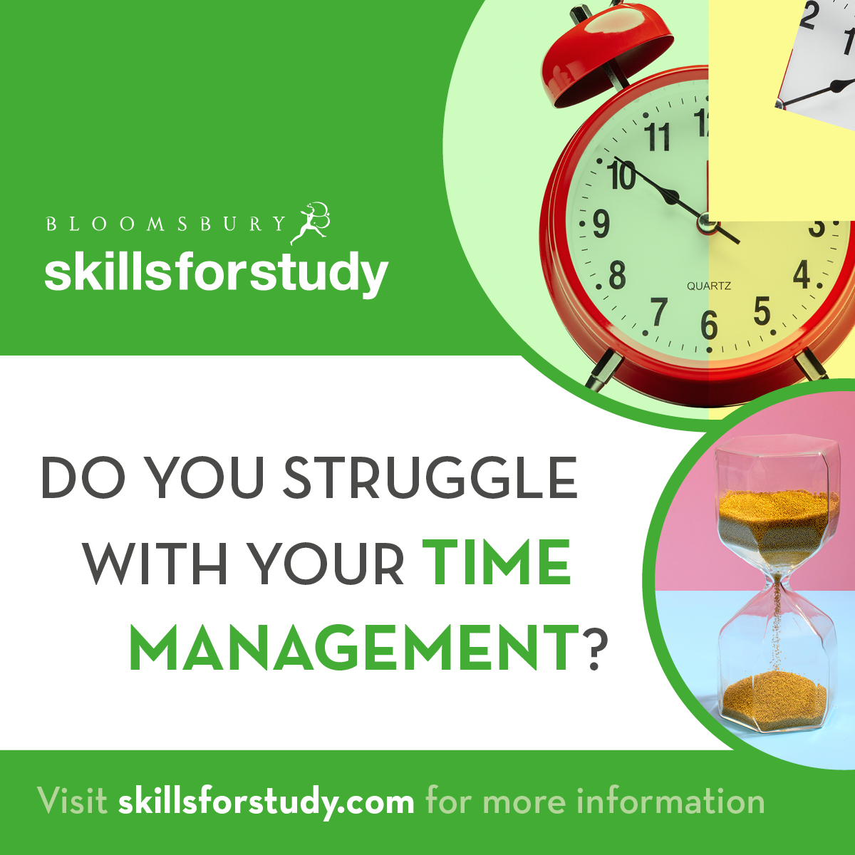 LibraryUoL's tweet image. 🕐 Do you feel like you could brush up on your time management skills?

Take the diagnostics test and improve your skills on: 
skillsforstudy.com

#Bloomsbury #Skillsforstudy #TimeManagement