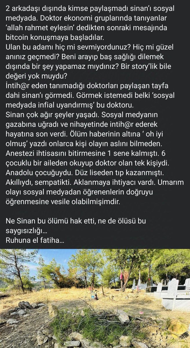 <a href="/DahiliyeDoktoru/">Dahiliye Doktoru</a> Medyaya göre yargısız infaz yapmayın. Doktorun yakın arkadaşından alıntıdır.