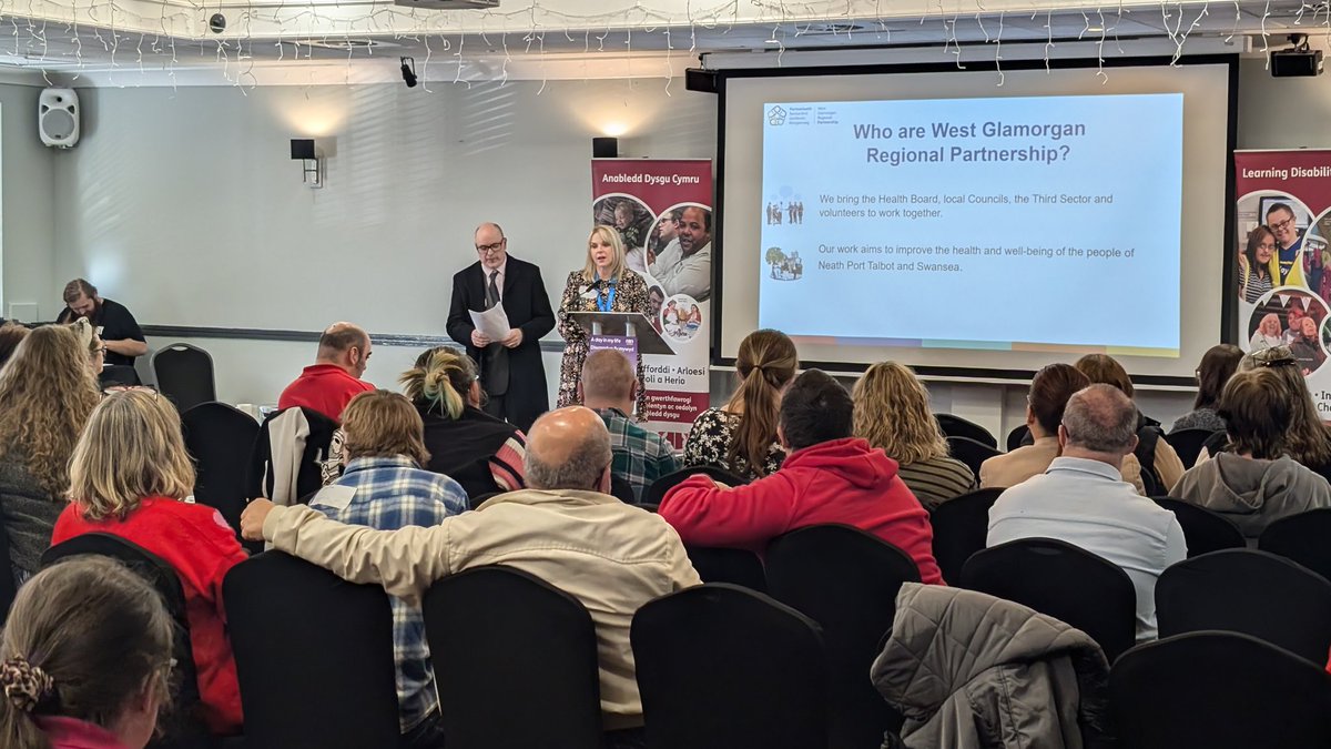 Next up at our #ADayInMyLife conference is <a href="/WGlamPship/">West Glamorgan Regional Partnership</a> who are telling us about their learning disability transport strategy for West Glamorgan
