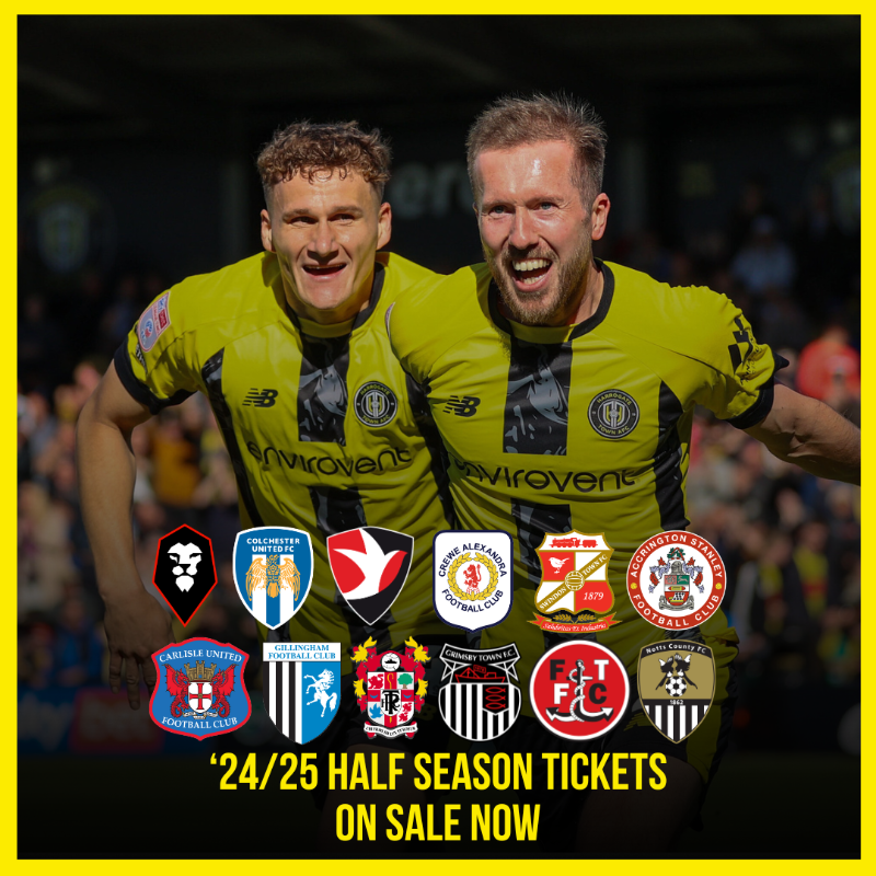 HarrogateTown's tweet photo. 🎟 Secure your place at our final 12 home @SkyBetLeagueTwo fixtures of the season