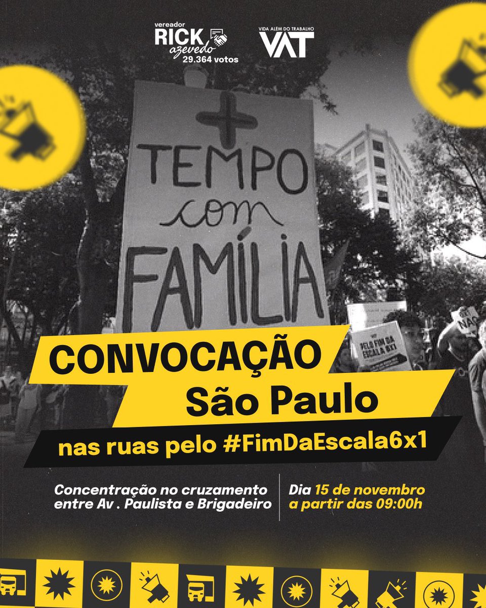 Mais do que nunca a mobilização é importante #fimdaescala6X1 #FIMDAJORNADA6X1