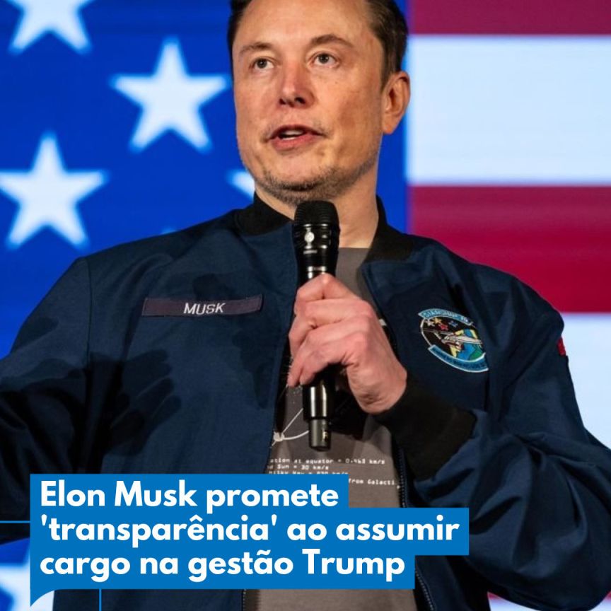 O bilionário Elon Musk será chefe do Departamento de Eficiência Governamental. A gestão da pasta será dividida com Vivek Ramaswamy, que disputou as primárias do partido republicano à presidência dos EUA. Nas redes sociais, Musk prometeu “transparência" nas ações do departamento.
