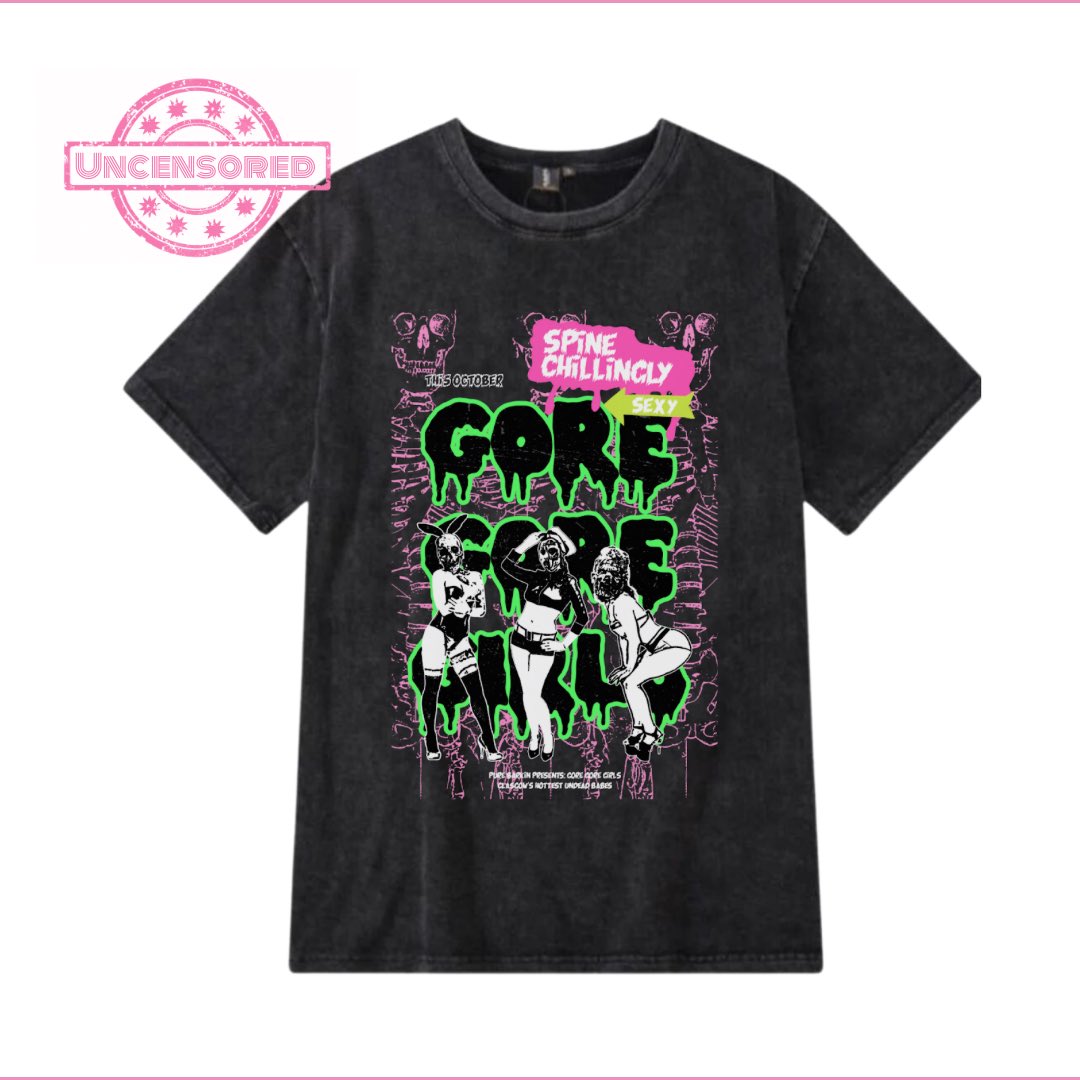 Uncensoredmark's tweet photo. Pure Barkin. Weird Clothes For Weird Babes. Pure Barkin has been creating weird and wonderful alternative clothing since 2020, specialising in printed garments with horror inspired graphics and bold slogans. https://t.co/kxoX8qhZIg