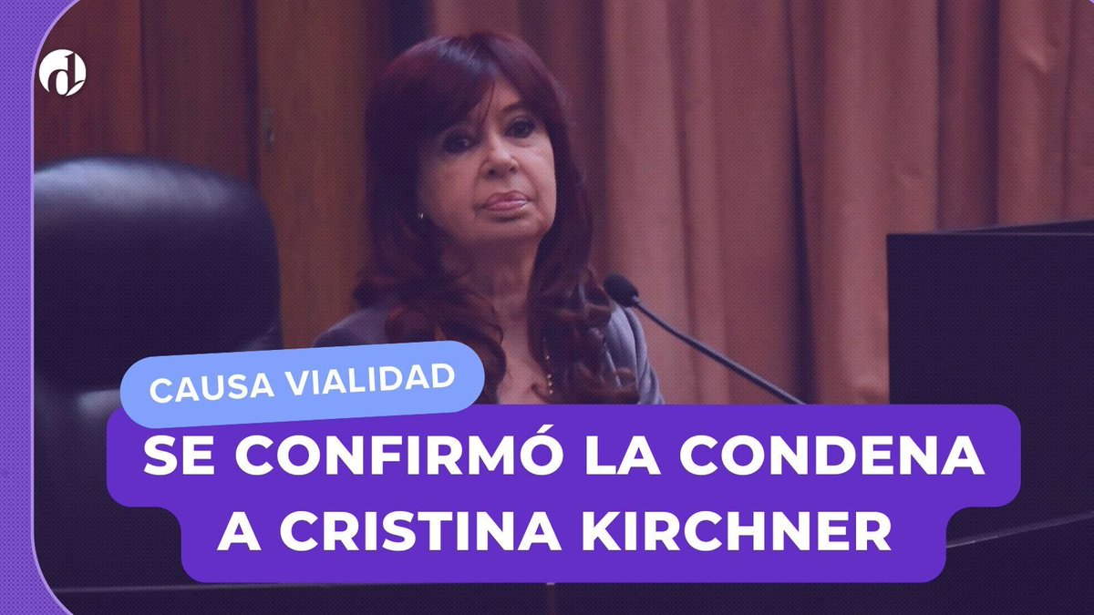 eldestapeweb's tweet image. 🔴 CAUSA VIALIDAD | Casación ratificó la condena a Cristina Kirchner a seis años de prisión y la inhabilitación perpetua para ejercer cargos públicos
