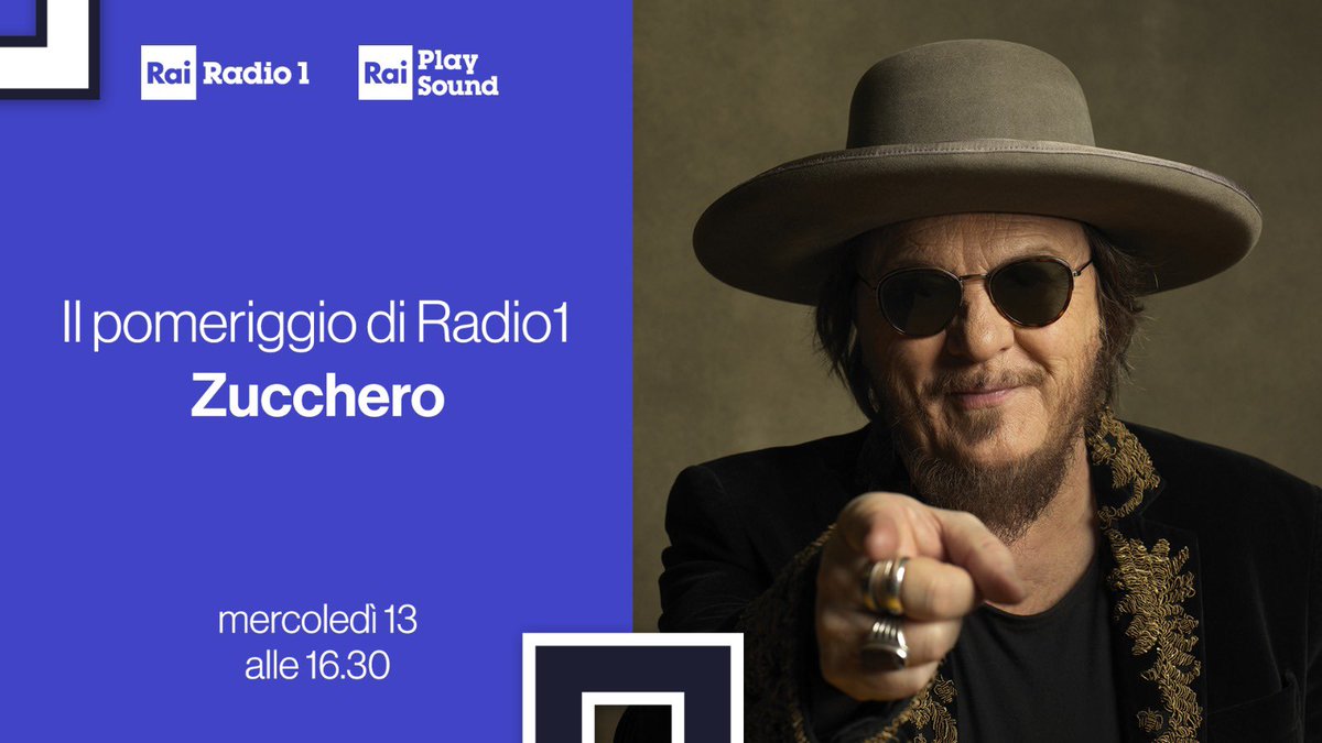 ❇️ A #IlPomeriggioDiRadio1 oggi #13novembre c’è <a href="/ZuccheroSugar/">Zucchero Fornaciari</a> 🎵

🎧 Ascolta dalle 16:30 su #Radio1 e <a href="/raiplaysound/">RaiPlay Sound</a> con Massimo Giraldi, <a href="/detommasi_de/">Claudio de Tommasi</a> e <a href="/SimonaArrigoni1/">SimonaArrigoni</a> 
👉 raiplaysound.it/radio1
