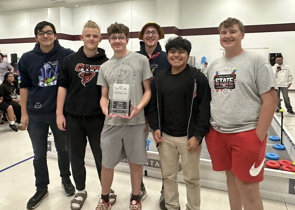 Recently, Cyclone Robotics teams  967K, 967T, 967W, and 967X competed at Fayetteville's Stake Your Claim Tournament where Team 967T took home both the Skills Champion and Tournament Champion Awards! 967T is now ranked 58th in the world for their skills score!