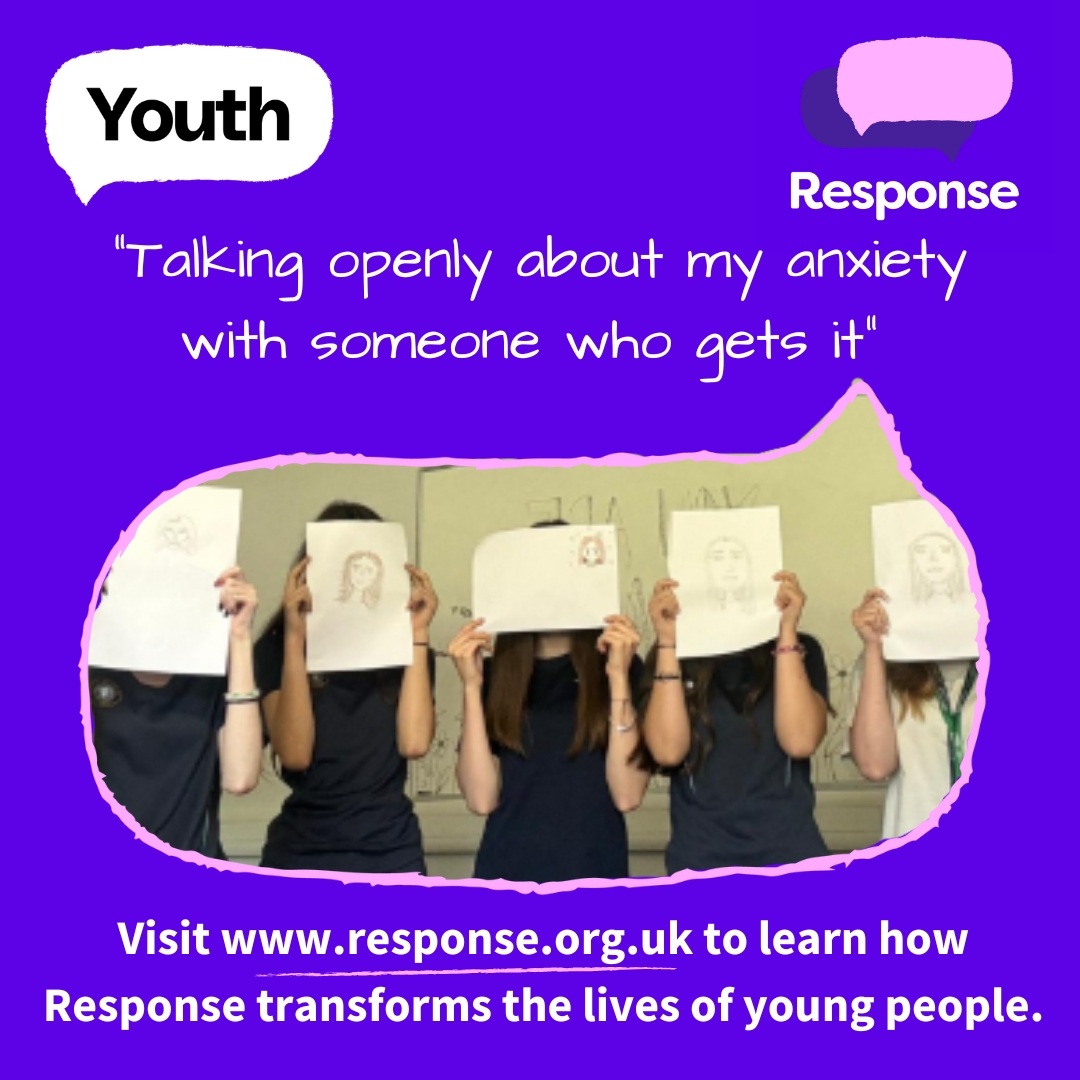 Last week, we celebrated #YouthWorkWeek!✨
Take a look at the incredible impact our Wellbeing
Youth Workers have on the young people they support!💬  
Learn more about how Response is helping young people thrive!🔗 shorturl.at/mMcWt 

#YouthSupport #MentalHealthMatters