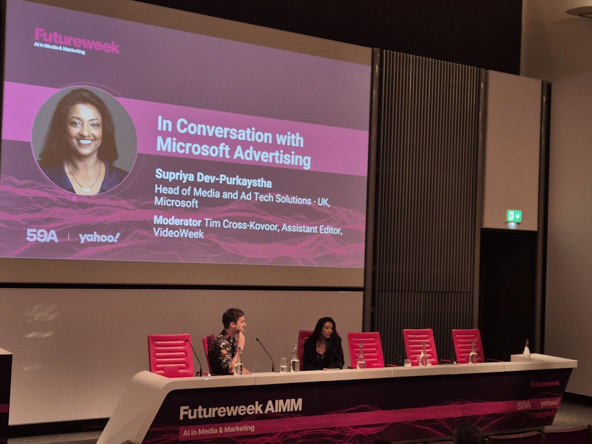 videoweek's tweet image. Another interesting session, we got to hear from Supriya Dev-Purkaystha, @Microsoft at FutureWeekAIMM.

#FWAIMM24 #FutureWeekAIMM #Media #AI #Advertising