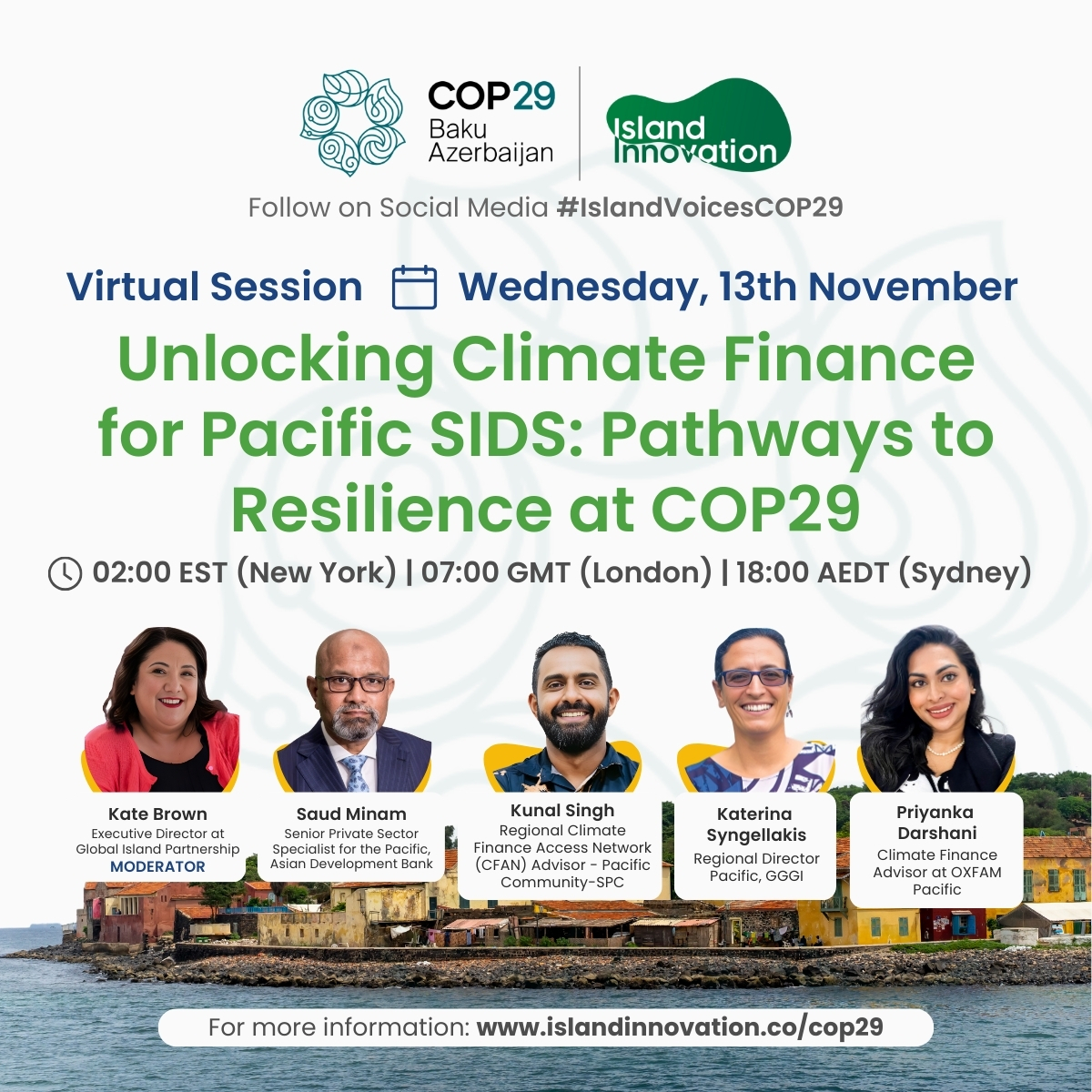skychris21's tweet photo. Did you miss our session "Unlocking Climate Finance for Pacific SIDS: Pathways to Resilience at COP29" that was held earlier today live?

You can watch the recording here:

https://t.co/7vdhYr8SzD

#IslandVoices #IslandInnovation @IslandsInnovate #COP29 https://t.co/f12PjZJ0db