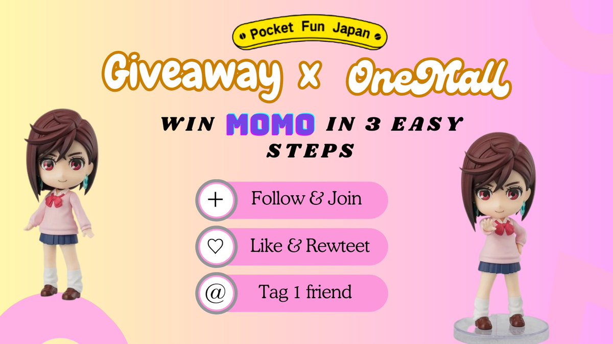animexfeels's tweet photo. ✨ Special Giveaway Alert! ✨
We've partnered with 
@onemall30797
 to give you a chance to win a Momo!

How to Enter:
1⃣ Follow 
@onemall30797
 and join the community linked in the comments.
2⃣ Like and retweet this post.
3⃣ Tag a friend in the comments.

Giveaway ends November 20th! Good luck, everyone! ❤️

#Onemall #Japanshop #buyfromjapan #figure #collector