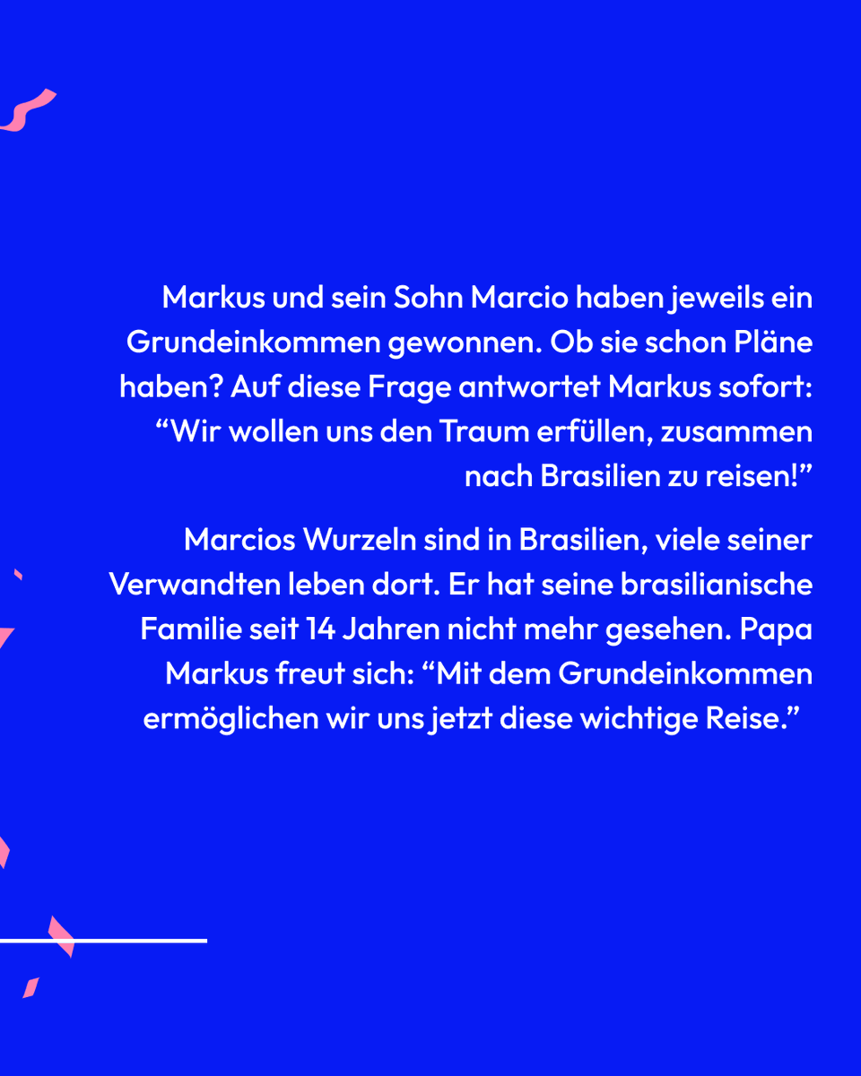 Unser Gewinner-Vater-Sohn-Duo kann dank #Grundeinkommen nun endlich die Familie besuchen 🧳