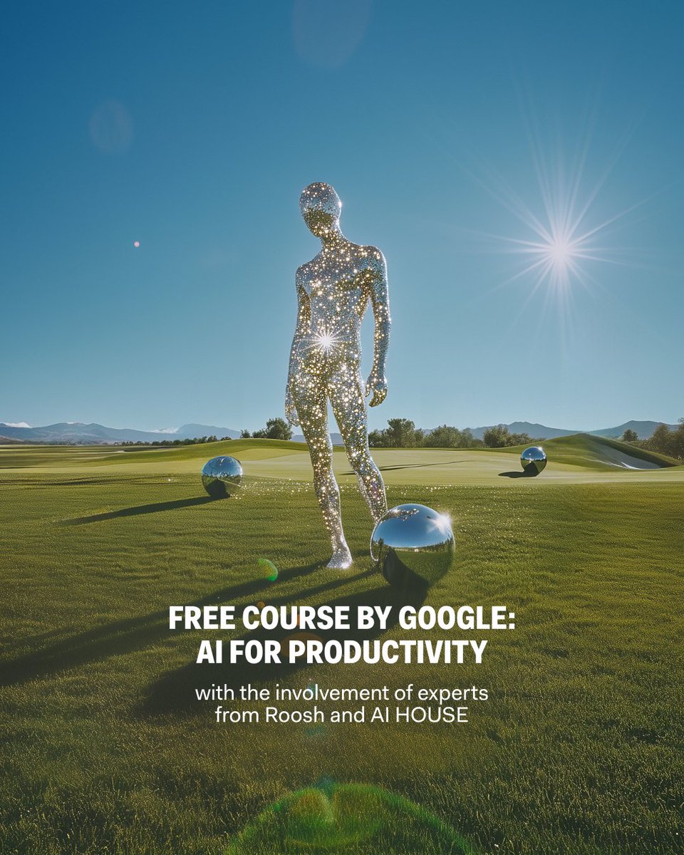 roosh_tech's tweet image. AI is a powerful tool for those looking to work smarter, not harder. Excited to join the new, free "AI for Productivity" course by @Google, where we’ll be sharing our own hands-on expertise🤝

The program includes an introductory webinar and 9 concise video lessons, each up to 15…