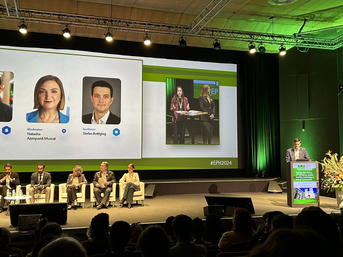 🔴 Happening now at #EPH2024: Plenary 1 “Navigating the #ArtificialIntelligence Wave: overcoming barriers and unleashing the potential of AI in transforming European Public Health”,  facilitated by our vice president <a href="/stefanbuttigieg/">Stefan Buttigieg #DigitalHealth #HealthData</a> 

Don’t miss it! 

#AI #PublicHealth